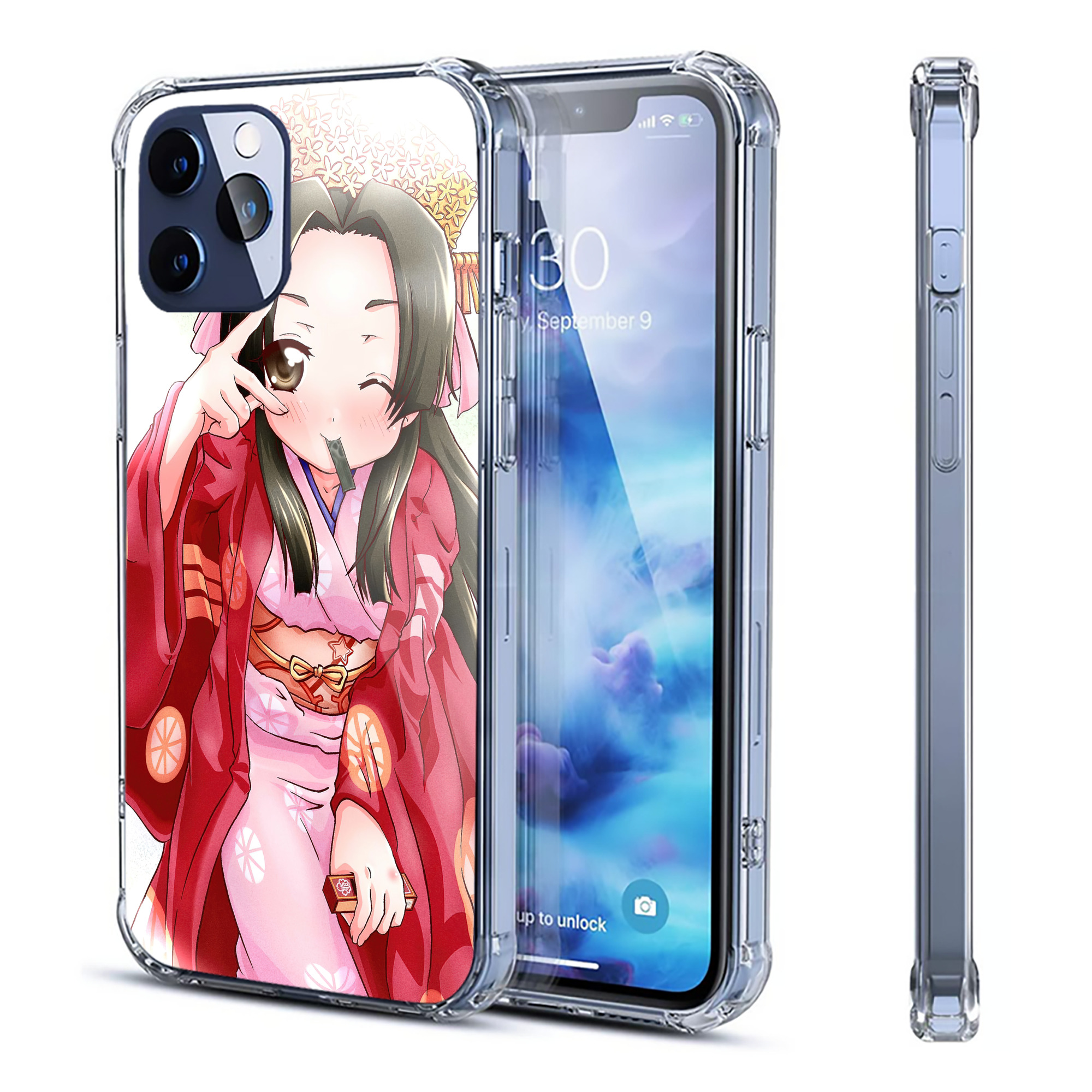 （画像用） ぎんたま 坂田銀時（さかたぎんとき） 神楽 志村新八（しむら しんぱち） GINTAMA Sakata Gintoki Kagura Shimura Shinpachi 【iPhone 12シリーズ対応】透明スマホケース（クリアソフトケース）